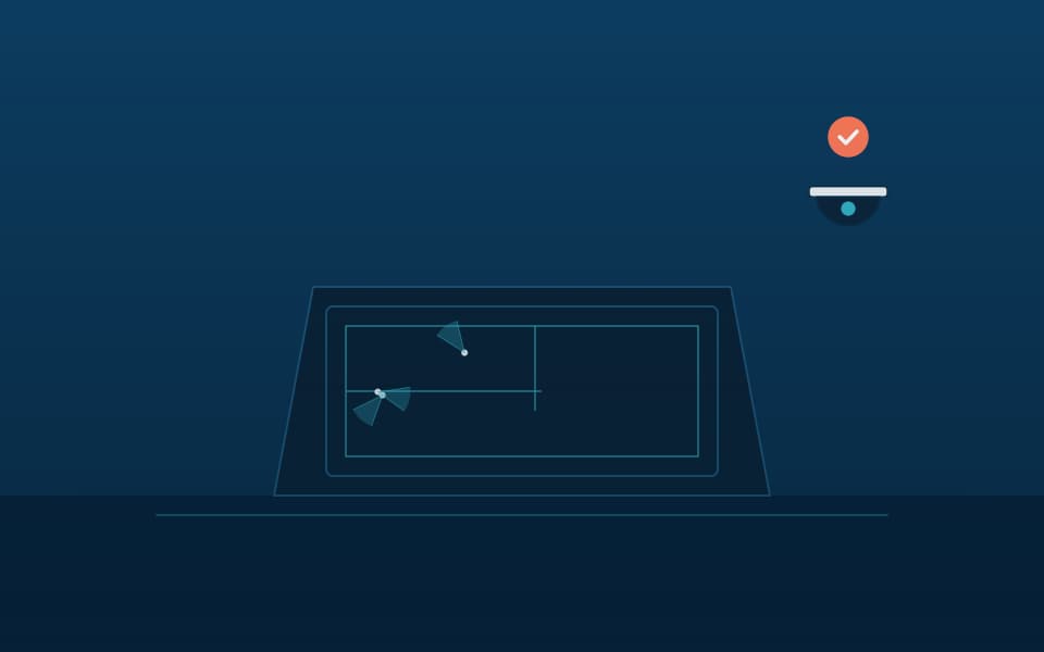 Commissioning a camera view against the agreed plan, at night